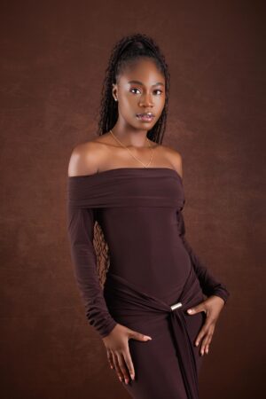 Angelina Maxi Dress – Brown